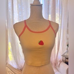 Strawberry Crop Tank Top